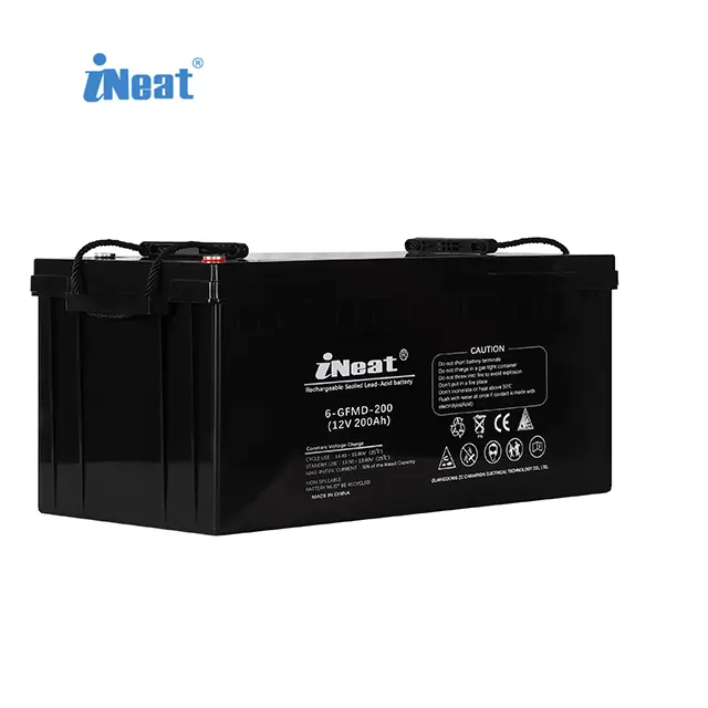 Baterai AGM baterai baterai asam timbal sepeda dalam 12V 200ah 200AMP untuk sistem penyimpanan energi surya panel surya penjualan terbaik