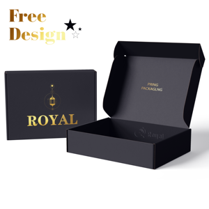 <span class=keywords><strong>Caja</strong></span> <span class=keywords><strong>de</strong></span> Cartón Corrugado Negra Personalizada para Envíos, Regalos y Camisetas - Product Image 1