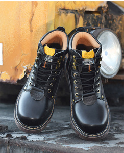 Groothandel Heren Lederen Neus Pet Werklaarzen Winter Outdoor Wandelen Veiligheidsschoenen Met Rubber Voor De Bouw - Product Image 5