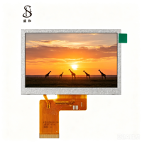 Panel LCD TFT IPS BOE 4.3 Inci dengan Lampu Latar LED Resolusi 800x480 Antarmuka RGB 40PIN Kecerahan 500 Nits