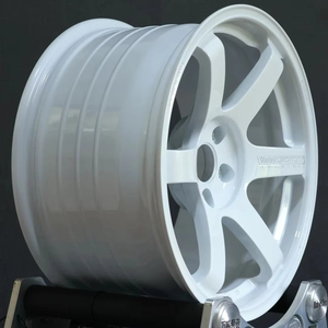 <span class=keywords><strong>Jantes</strong></span> forgées 6 branches, finition blanche, légères, 5 trous, série simple, en aluminium forgé pour voitures de course (<span class=keywords><strong>1</strong></span> pièce) - Product Image 1