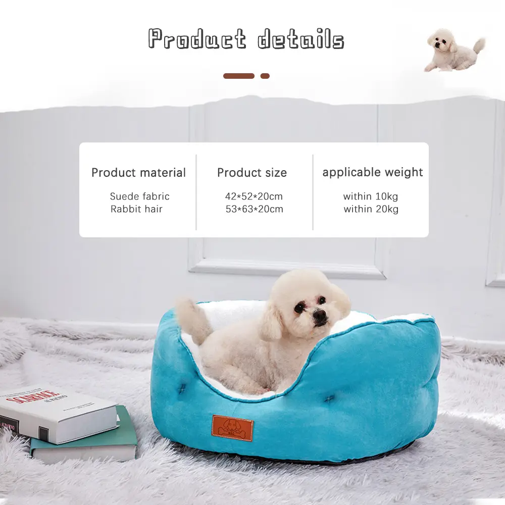 High Quality Deep Sleeping Washable Cat Bed For Dog Comfy Suede Material Soft Cat Pet Bed Kennel Pet Mats Pads