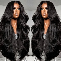 Perruque frontale en dentelle HD 13x4, cheveux humains vietnamiens bruts, ondulés, sans colle, pré-épilée, densité 250% pour femmes