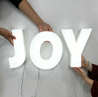 Lettres en relief LED personnalisées à éclairage frontal, signalétique en acrylique 3D pour devanture de magasin, logo d'entreprise, publicité extérieure