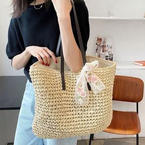 Rơm Vòng Crossbody Túi Dệt Rắn Ngựa Hàng Nửa Trăng Ngọc Trai Đính Cườm Túi Việt Nam Mây Túi Xách Lấp Lánh Bãi Biển - Product Image 6