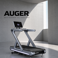 Tapis roulant électrique commercial avec écran tactile intelligent, machine de course robuste pour salle de sport, lumière ambiante LED, OEM ODM