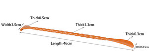 Grosir penggunaan orang tua 46cm panjang plastik Shoehorn Back Scratcher coklat muda - Product Image 2