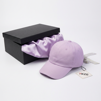 Op maat gemaakte logo roze lavendel unisex Oxford Dobby 100% katoenen baseballcap sjaal lint strik fabrikant groothandel hoge kwaliteit