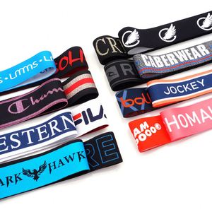 Jacquard Ribbon Trim <b>Webbing</b> Elastic Bands/Tapes Spandex/Nylon Material for Shoes Garments Home Textiles Bags Underwear OEM/ODM - Product Image 1