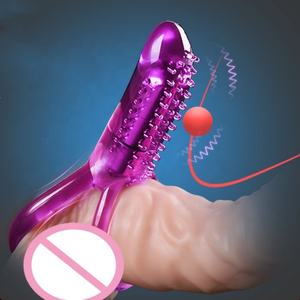Wieder verwendbare TPE Penis Ring Dildo für Erwachsene Vibrierende Spielzeug verzögerung Ejakulation für Paar Sex aus dem Sexshop - Product Image 4