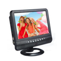 Téléviseur portable LED de haute qualité, mini TV 9,5 pouces, multilingue, numérique ATSC HD avec USB/ANTENNE