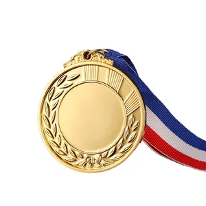 高品质免费设计定制趣味金属圆形珐琅金银黄铜电镀比赛跑奖牌