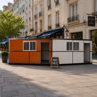 Kiosque de restauration rapide en conteneur maritime en acier de 20 pieds avec installation robuste et rapide