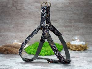 Harnais personnalisé, cuir et laisse ensemble, tribal aztèque, concepteur de motifs, harnais pour chien réglable - Product Image 4
