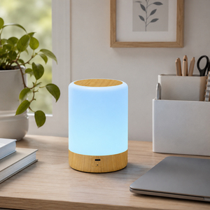 Luce Notturna Rossa Personalizzabile <span class=keywords><strong>IBN</strong></span>, Ricaricabile con Batteria da 2000mAh, Tipo-C, Dimmerabile, Funzione Timer Touch, per Casa e Camera da Letto - Product Image 3