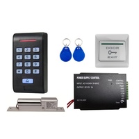 Serratura Elettronica Magnetica per Porte + Alimentatore + Controllo Accessi con Tastiera RFID 125KHz + Tag + Impermeabile IP68 + Wiegand26 + 2000