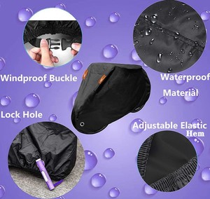 Fundas Plegables para Bicicletas de Tela <span class=keywords><strong>Oxford</strong></span> Impermeable para Exteriores, Protección Contra Lluvia, Polvo, Nieve, Viento y Sol para Todo Tipo de Bicicletas - Product Image 2