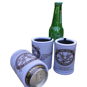 RYO 6mm Neoprene Foam Waterproof Stubby Holder Custom Logo Print Beer Can Cooler Overlock Stitching Sublimation Print Glued - Product Image 5