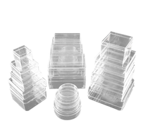 Boîte transparente carrée de bonne qualité, petites boîtes à Dessert de bonbons tiramisu en plastique Transparent PS Mini boîte de rangement en plastique
