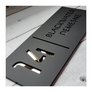 BUOYANT Factory Direct Modern House Numbers Sign Acrylic PVC Business Room Number Sign for Home Office Shop Company Mall Park - Product Image 1