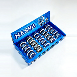 NASHA Nicotine Pouches <b>Display</b> <b>Rack</b> 20-Pack Blue Cardboard 2-Shelf Tiered Shelf Glossy Lamination Modern Style Pre-Assembled - Product Image 2