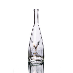 Cuello largo Peso pesado Fondo redondo 75cl 750ML Whisky Vodka Botellas de vidrio Licores - Product Image 1