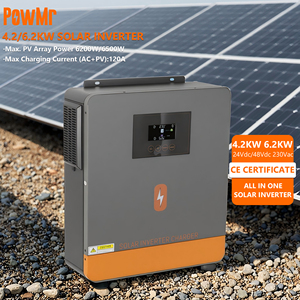 PowMr <span class=keywords><strong>Inverter</strong></span> Solare Tutto in Uno 6.2KW 48Vdc a 220Vac, Potenza Massima Array PV 8000W, <span class=keywords><strong>Inverter</strong></span> Solare per Sistema Ibrido - Product Image 1