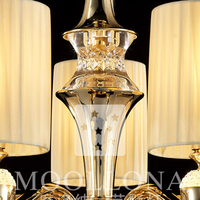 VH Modern Jane Europe lustre élégant brillant en argent brillant lampadaire en cristal à LED, lustre de couloir suspendu au plafond