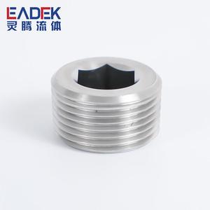 ปลั๊กหกเหลี่ยมสแตนเลส 304 ขายส่ง ปลั๊กน้ำมันมาตรฐานอเมริกัน/อิมพีเรียล NPT แบบเกลียว 6/8\" 1\"-ปลั๊กและซ็อกเก็ตสำหรับท่อ - Product Image 1