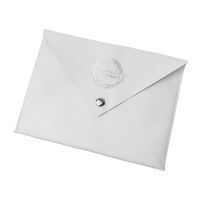 SoSew W18 * H16cm Sac en cuir d'emballage de bijoux en Pu souple fabriqué par l'homme Clou argenté Pochette enveloppe en cuir avec logo personnalisé