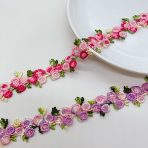 Polyester thêu nước hòa tan Nhiều Màu ren Phụ Kiện may mặc nước hòa tan ren mã vạch nhỏ - Product Image 4