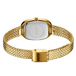 Montre ovale pour femme en acier inoxydable 316L, mouvement quartz japonais, étanche 3ATM, bracelet en maille saphir, logo personnalisable, analogique, OEM ODM Miyota - Product Image 2