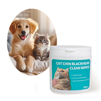 Nouvelle arrivée Black Chin Removal pour chats Pet Finger Cleaning Lingettes humides Bain Nettoyage Meow Naturel Écologique