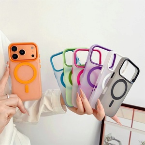 Funda Magnética de Color Neón Mate Translúcida a Prueba de Golpes para iPhone 17 16 13 12 14 15 Pro Max, Compatible con Carga Inalámbrica - Product Image 3