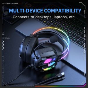 Auriculares para juegos monocromáticos ONIKUMA X89, auriculares con cable y diadema adaptable, micrófono AAC ENC IPX4 resistente al agua, adecuados para deportes - Product Image 2