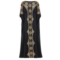 Gaun Abaya Wanita Motif Bohemian Musim Semi Musim Panas, Longgar, Maxi Dress Ukuran Besar, Gaun Kaftan Islami