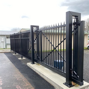 Thiết kế hiện đại trang trí và an ninh trượt đường lái xe cổng sinh thái thân thiện Nhôm hàng rào lưới mắt cáo và cổng - Product Image 6