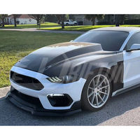 Capot en fibre de carbone de style suralimenté pour Ford Mustang Gen6 S550.2 2018-2023