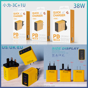 Adattatore per Laptop con ricarica rapida PD 38W ACC tipo C Dual PD caricatore rapido USB C + <span class=keywords><strong>A</strong></span> carica QC3.0 PD 25W Multi porte caricatore da parete - Product Image 6