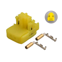 Connecteur automobile jaune à 2 trous série 0.6 DJ7027Y-0.6-21 en cuivre 12V 3A Prise 1612121-4