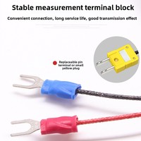 Sensor de Temperatura Termopar Tipo K de Alta Precisión, Blindado, de Acero Inoxidable, con Sonda Curva Impermeable, OEM para Controlador Térmico