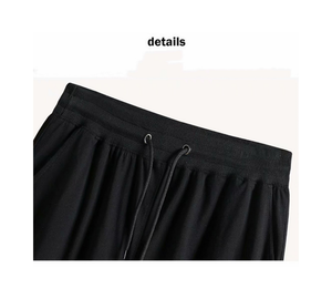 Short d'entraînement doux en coton de luxe à taille élastique avec poche à cordon de serrage Short de course décontracté surdimensionné - Product Image 5