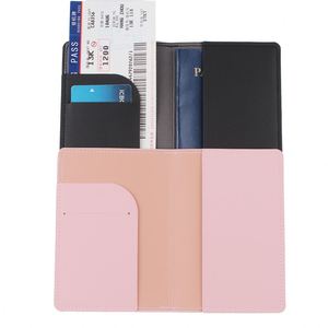 Porte-passeport simple en cuir PU imprimé, populaire pour hommes et femmes, idéal pour les voyages, cadeau tendance, porte-cartes avec blocage RFID, sans fermeture - Product Image 3