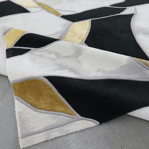 พรมปูพื้นห้องนั่งเล่นสีเหลืองไอศกรีมสีดำ - Product Image 5