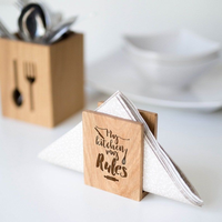 Porte-serviettes en bois de Noël, organisateur de mouchoirs rustique pour table, décoration de table de fête, fournitures pour la maison et les restaurants