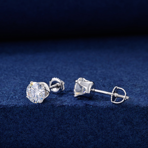 <span class=keywords><strong>Orecchini</strong></span> a lobo solitari a forma di rosa in argento sterling 925 placcato oro <span class=keywords><strong>bianco</strong></span> di lusso con diamante Moissanite VVS coltivato in laboratorio e certificato GRA - Product Image 5