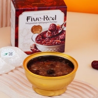 Congee nourrissant au sang aux cinq nids d'oiseaux rouges avec Huangjing et Maidong, substitut de repas hypocalorique