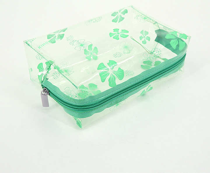 Custom Print Logo Waterproof Clear PVC Toiletry Bag for Traveling