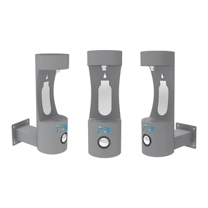 새로운 디자인의 상업용 실외 냉수 스테인리스 수동 벽걸이형 음수대 물병 충전 스테이션 포함 - Product Image 5