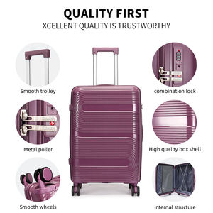 ओएम लोगो निर्माता पीपी ट्रैवल ट्रॉली को सूटकेस में 4 पहिए 20 24 28 इंच का ट्रैवल बैग सेट - Product Image 3